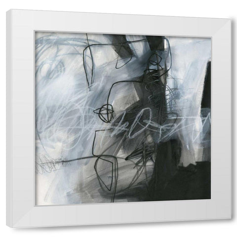 Whats Happening IV White Modern Wood Framed Art Print by Davies, Jane