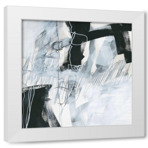 Whats Happening V White Modern Wood Framed Art Print by Davies, Jane