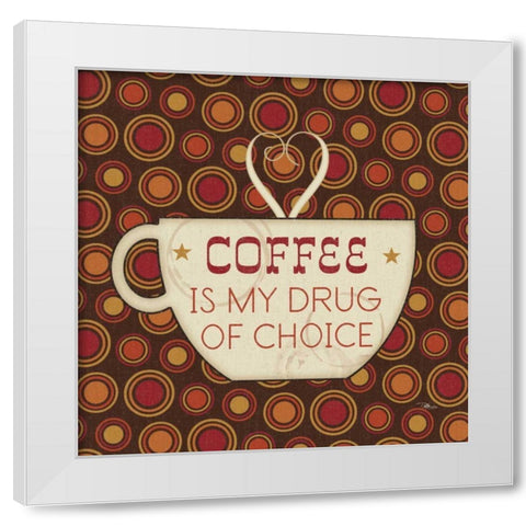 Caffeine II White Modern Wood Framed Art Print by Pela Studio