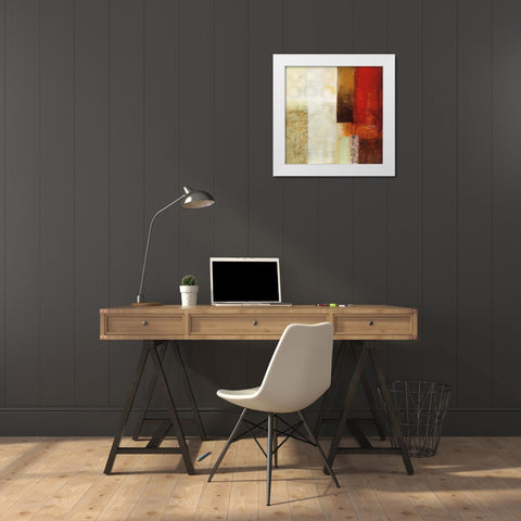 Warmth III White Modern Wood Framed Art Print by Davies, Jane