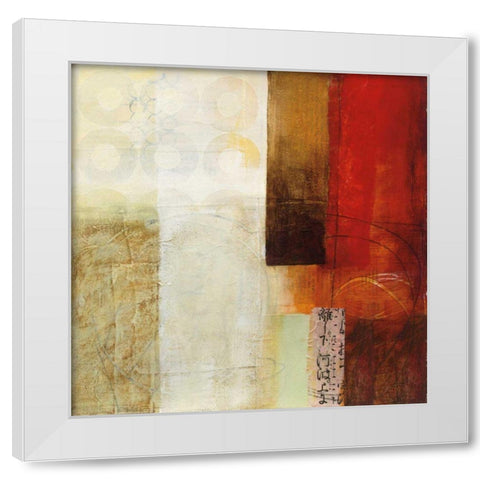 Warmth III White Modern Wood Framed Art Print by Davies, Jane