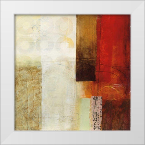 Warmth III White Modern Wood Framed Art Print by Davies, Jane