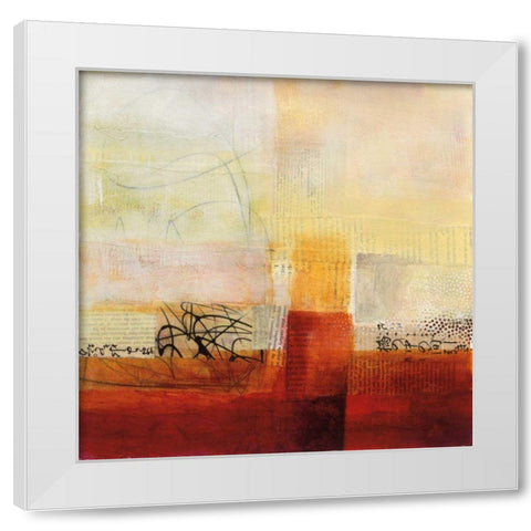 Warmth II White Modern Wood Framed Art Print by Davies, Jane
