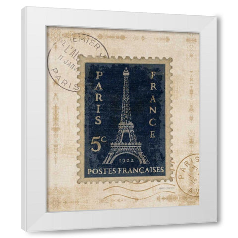 Iconic Stamps I White Modern Wood Framed Art Print by Fabiano, Marco