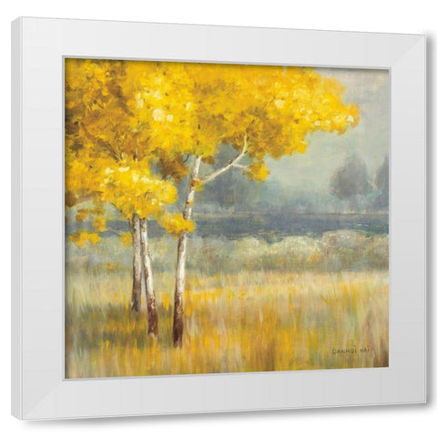 Yellow Landscape Crop White Modern Wood Framed Art Print by Nai, Danhui