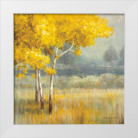 Yellow Landscape Crop White Modern Wood Framed Art Print by Nai, Danhui