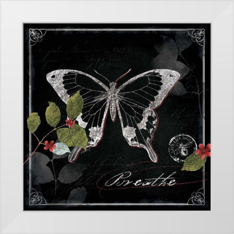 Chalkboard Wings I White Modern Wood Framed Art Print by Pertiet, Katie