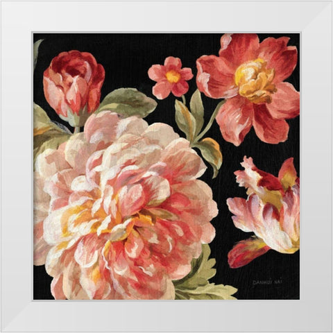 Mixed Floral IV Crop I White Modern Wood Framed Art Print by Nai, Danhui