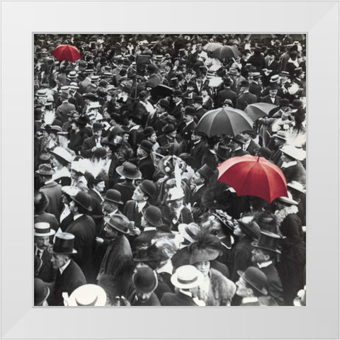 The Coronation  White Modern Wood Framed Art Print by Wild Apple Portfolio