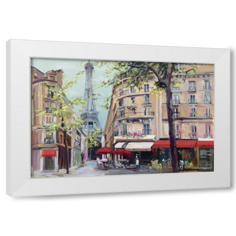 Springtime in Paris White Modern Wood Framed Art Print by Hageman, Marilyn