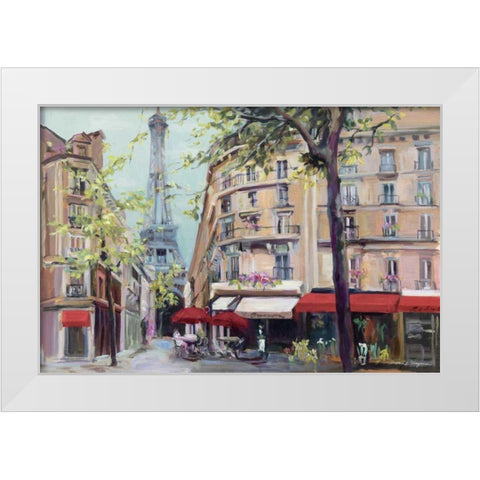 Springtime in Paris White Modern Wood Framed Art Print by Hageman, Marilyn
