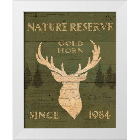 Lodge Signs IX Green White Modern Wood Framed Art Print by Wiens, James