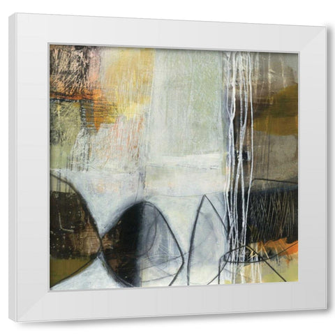 Abstract Pebble I White Modern Wood Framed Art Print by Davies, Jane