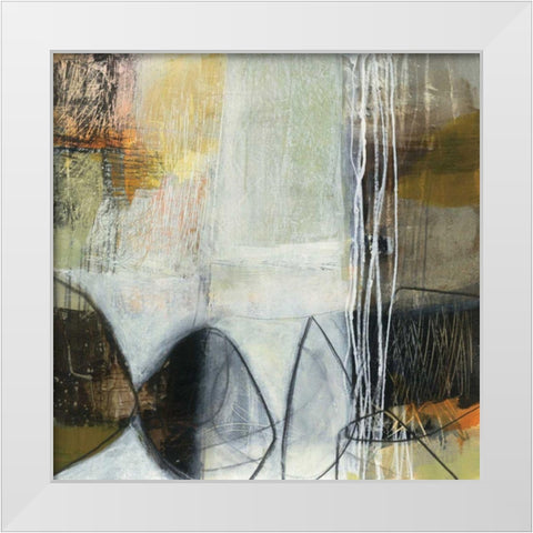 Abstract Pebble I White Modern Wood Framed Art Print by Davies, Jane