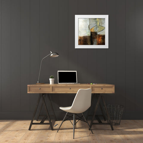 Abstract Pebble IV White Modern Wood Framed Art Print by Davies, Jane