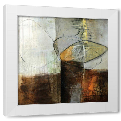 Abstract Pebble IV White Modern Wood Framed Art Print by Davies, Jane