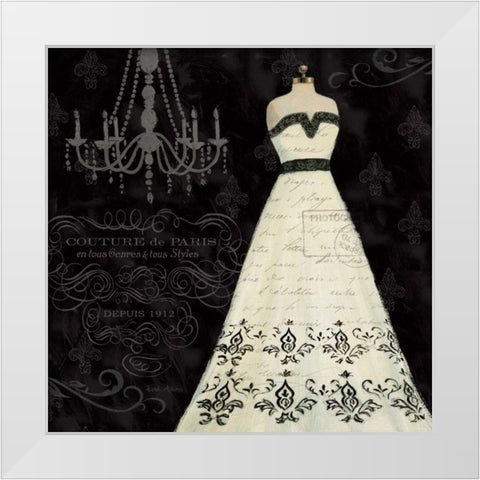 French Couture II White Modern Wood Framed Art Print by Adams, Emily