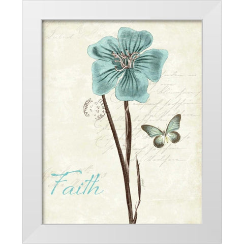 Slated Blue III Faith White Modern Wood Framed Art Print by Pertiet, Katie
