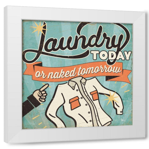 The Cleaners I White Modern Wood Framed Art Print by Pela Studio