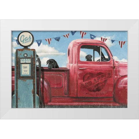 Lets Go for a Ride I White Modern Wood Framed Art Print by Wiens, James