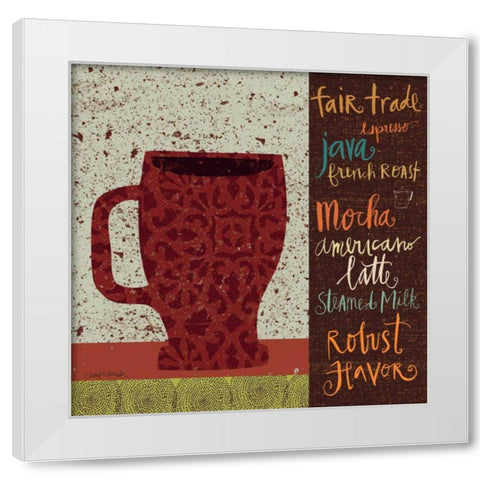 Fair Trade II White Modern Wood Framed Art Print by Warrick, Cheryl