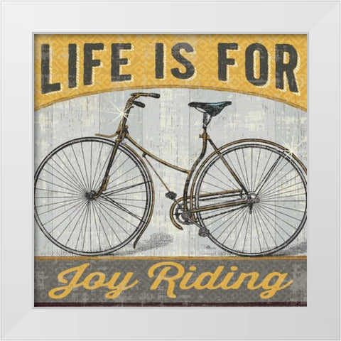 Joy Ride I White Modern Wood Framed Art Print by Pela Studio