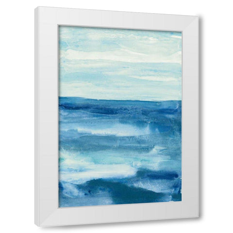 Lost in Blue White Modern Wood Framed Art Print by Paschke, Chris