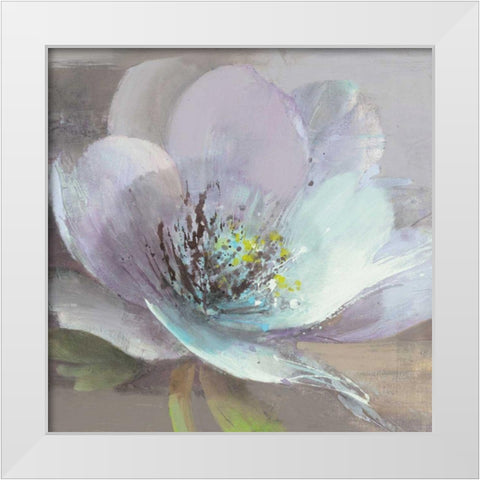 Jump III White Modern Wood Framed Art Print by Hristova, Albena