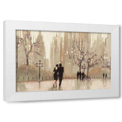 An Evening Out White Modern Wood Framed Art Print by Purinton, Julia