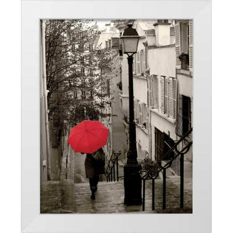 Paris Stroll II White Modern Wood Framed Art Print by Schlabach, Sue