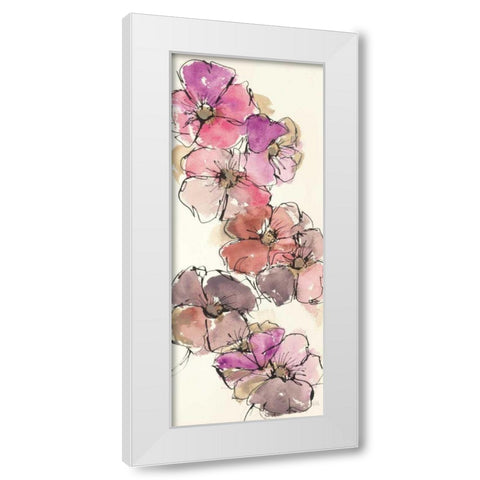 Passion Poppy Panel II White Modern Wood Framed Art Print by Paschke, Chris