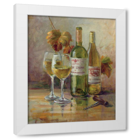 Opening the Wine II White Modern Wood Framed Art Print by Nai, Danhui