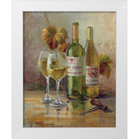 Opening the Wine II White Modern Wood Framed Art Print by Nai, Danhui