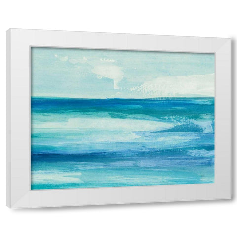 Seascape I White Modern Wood Framed Art Print by Paschke, Chris