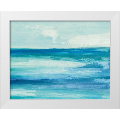 Seascape I White Modern Wood Framed Art Print by Paschke, Chris