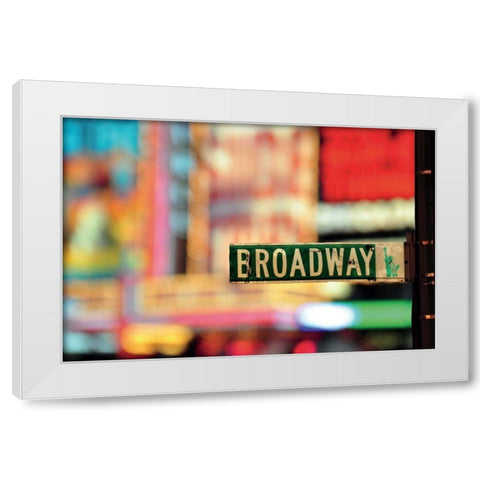 On Broadway White Modern Wood Framed Art Print by Richard, Ben
