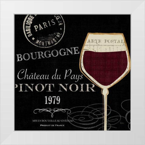 At the Winery II Black White Modern Wood Framed Art Print by Charron, Veronique