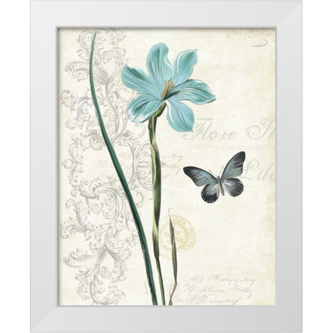 Lila Bleu I White Modern Wood Framed Art Print by Pertiet, Katie