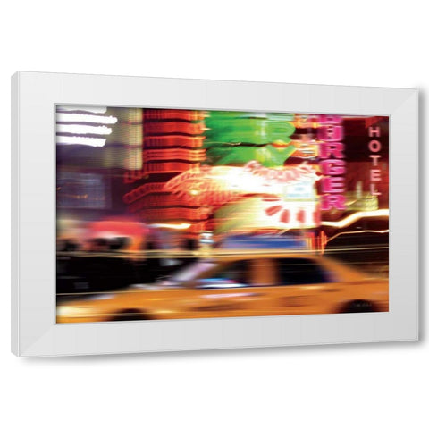 Taxi White Modern Wood Framed Art Print by Richard, Ben