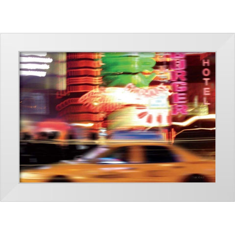 Taxi White Modern Wood Framed Art Print by Richard, Ben