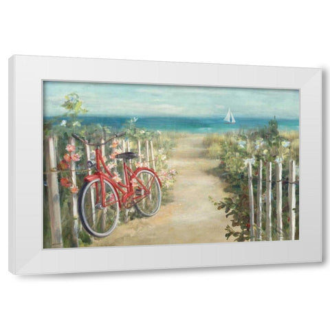 Summer Ride Crop White Modern Wood Framed Art Print by Nai, Danhui