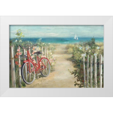 Summer Ride Crop White Modern Wood Framed Art Print by Nai, Danhui