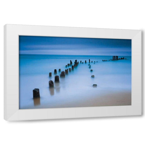 Sentinals White Modern Wood Framed Art Print by Gendreau, Katherine