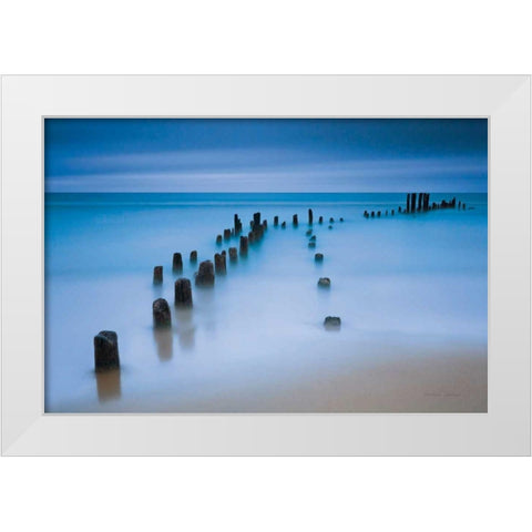 Sentinals White Modern Wood Framed Art Print by Gendreau, Katherine