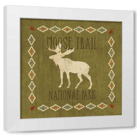 Lodge Resort II on Wood White Modern Wood Framed Art Print by Charron, Veronique