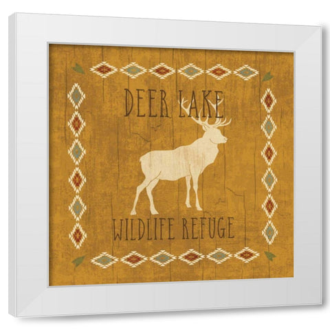 Lodge Resort III on Wood White Modern Wood Framed Art Print by Charron, Veronique