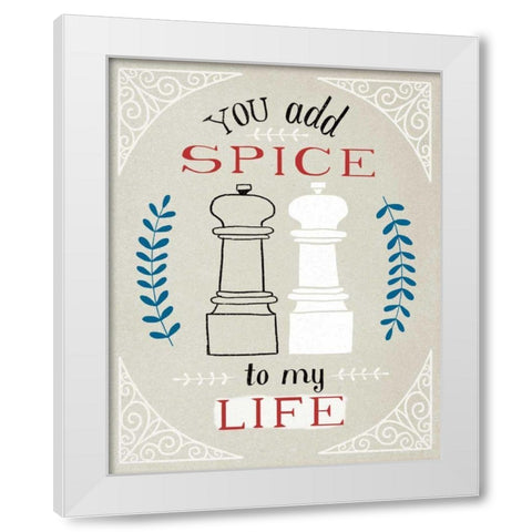 Spice to Life White Modern Wood Framed Art Print by Towne, Oliver