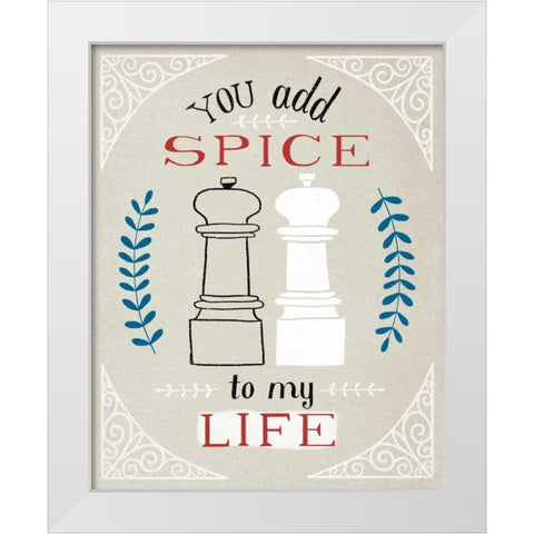 Spice to Life White Modern Wood Framed Art Print by Towne, Oliver