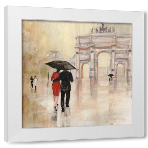 Romantic Paris II White Modern Wood Framed Art Print by Purinton, Julia