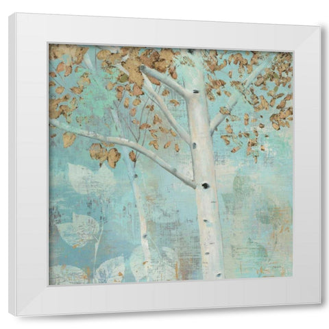 Golden Forest I White Modern Wood Framed Art Print by Wiens, James